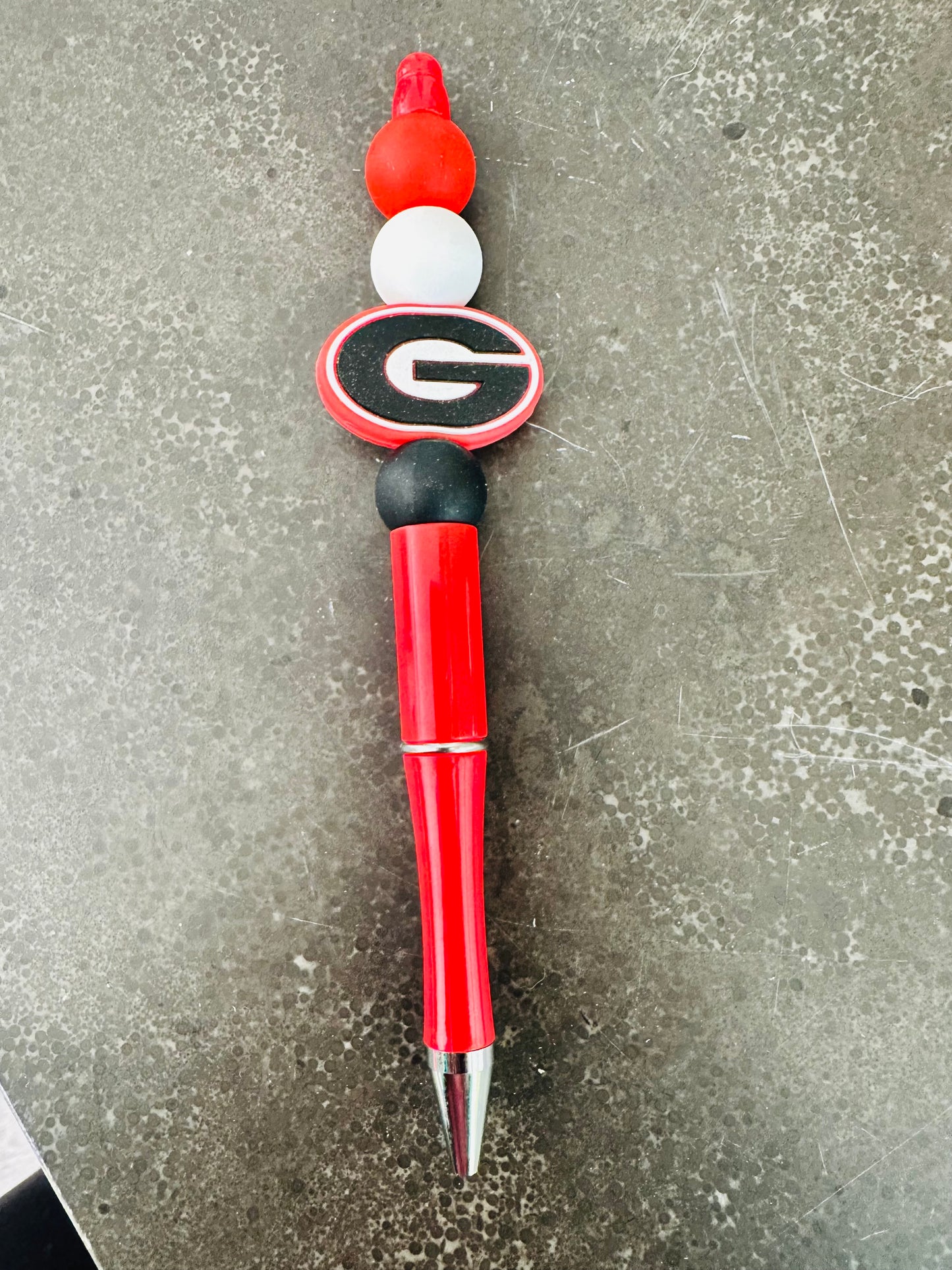 Georgia Bulldogs Silicone Bead Pen