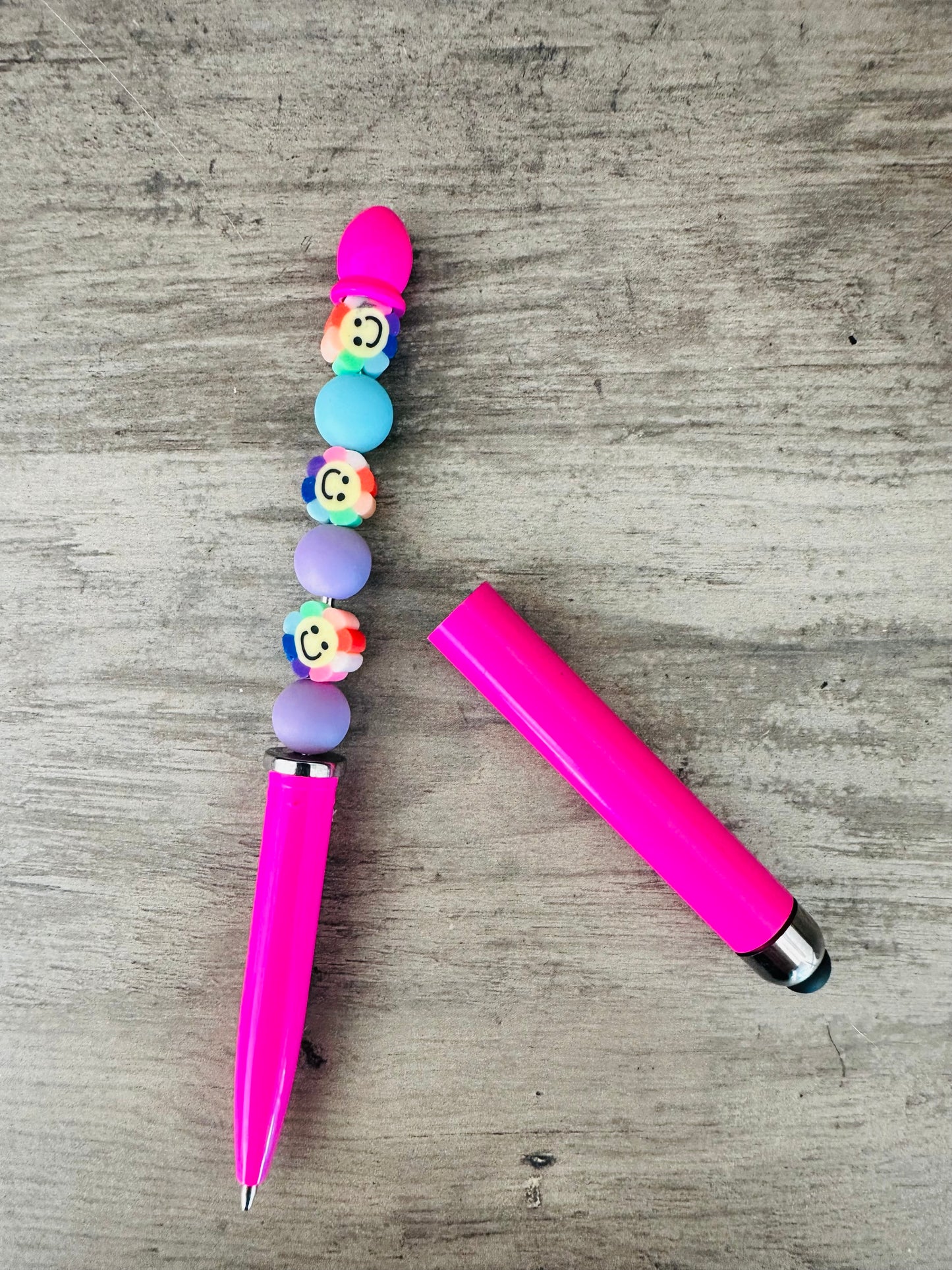 Pink Smiley Face Stylus Pen