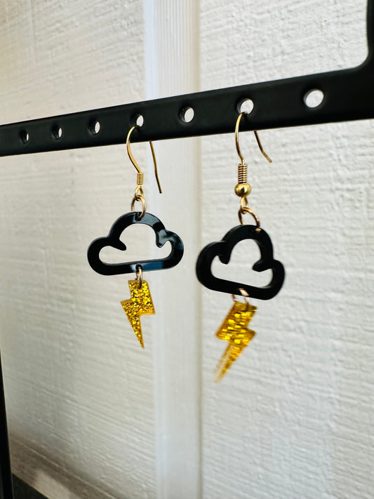 Black Thundercloud Earrings