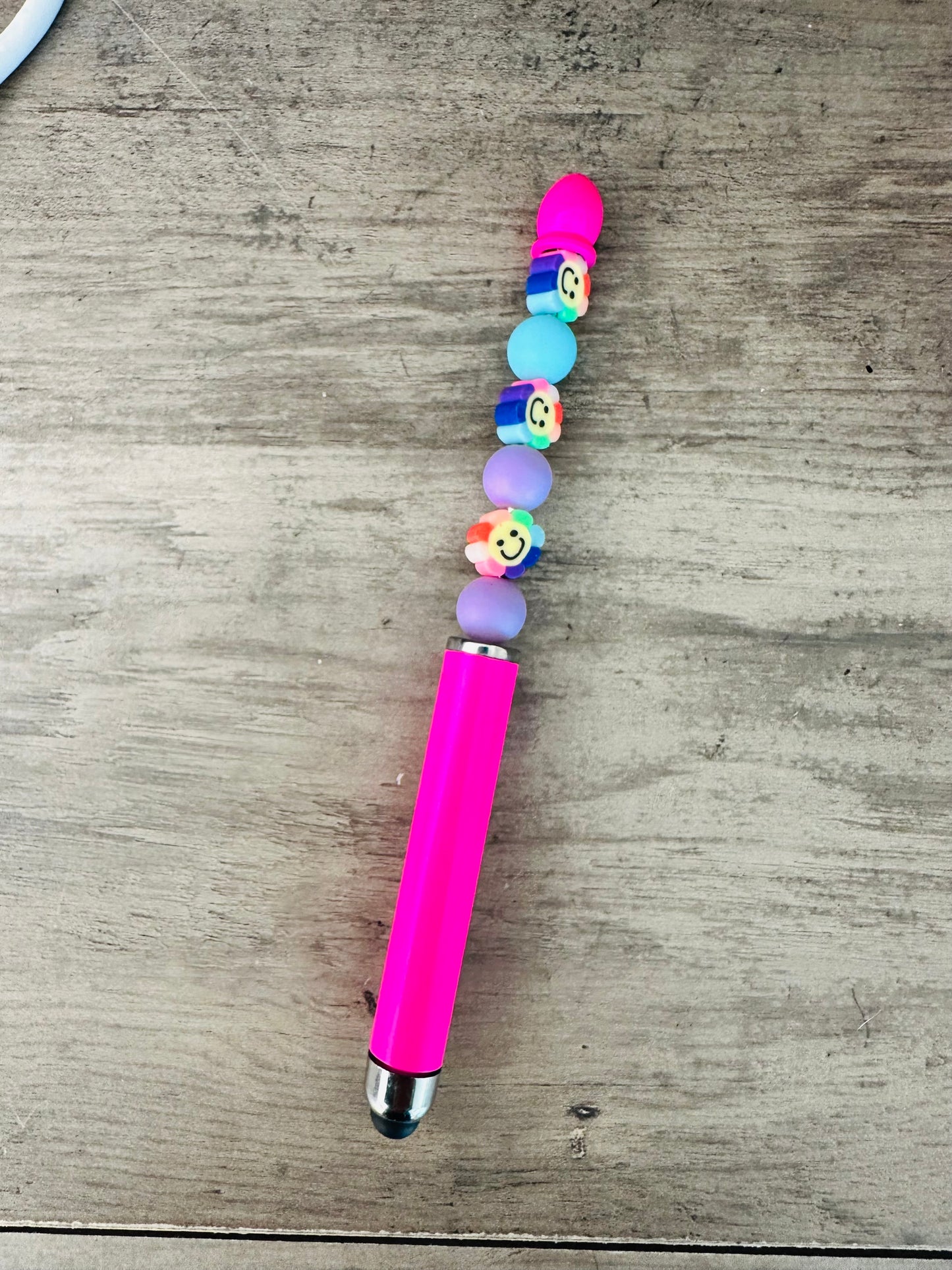 Pink Smiley Face Stylus Pen