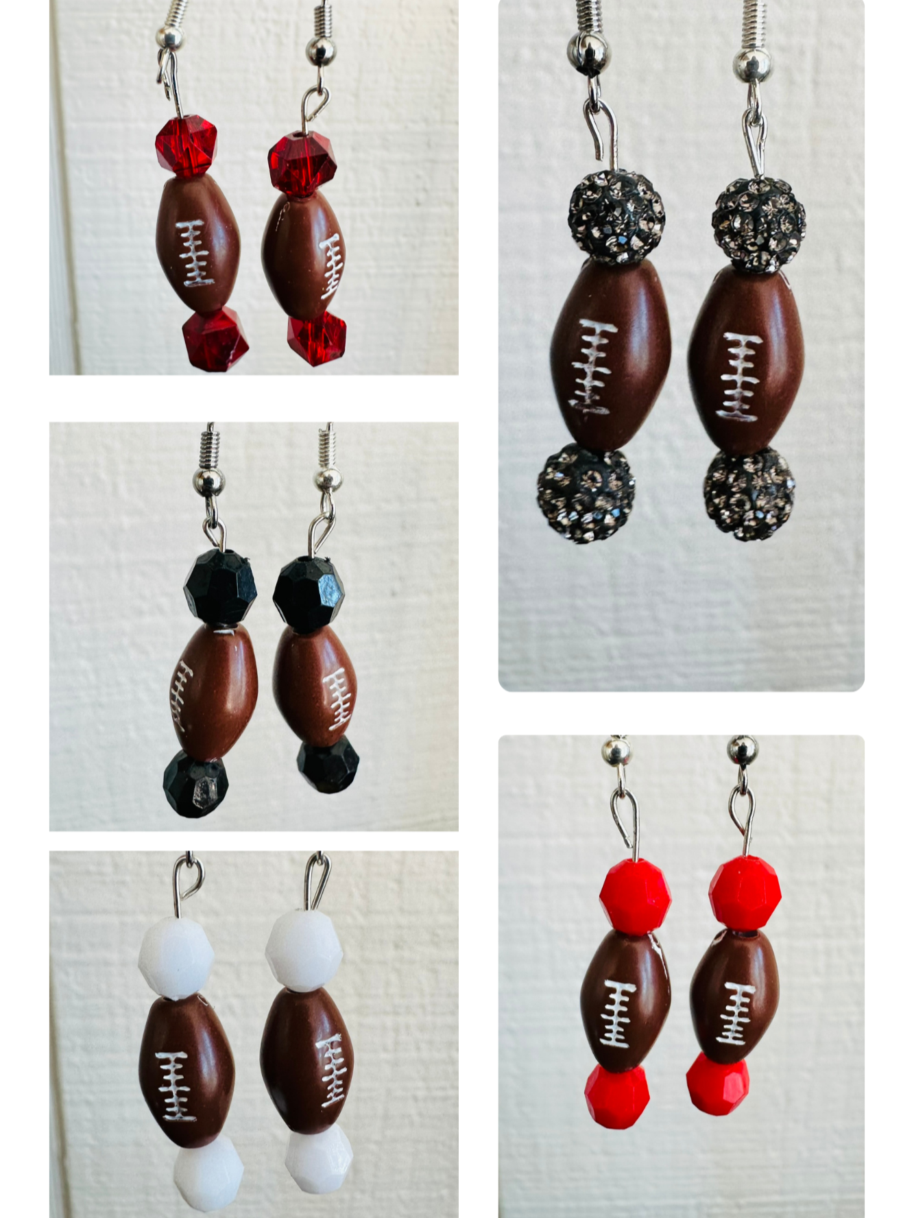 Football Earrings (Multiple Colors)